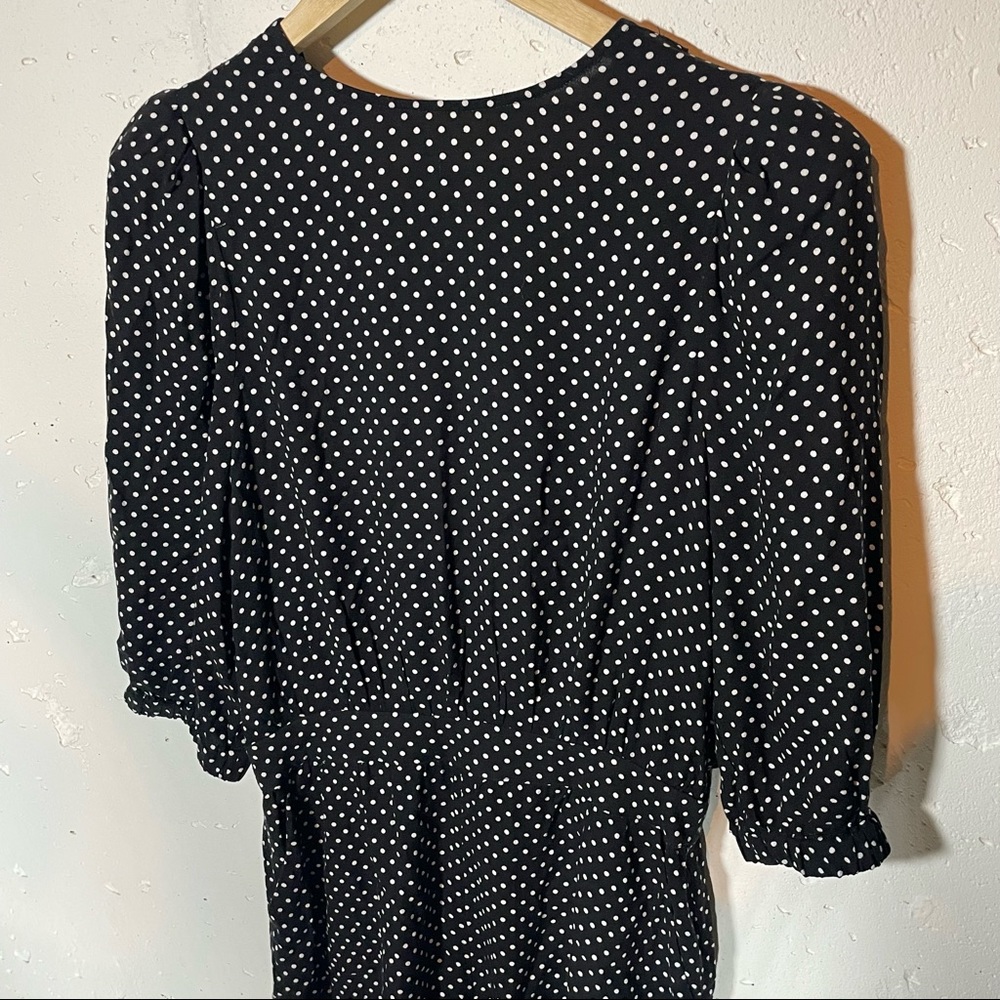 WeWoreWhat Black and White Polka Dot Jumpsuit